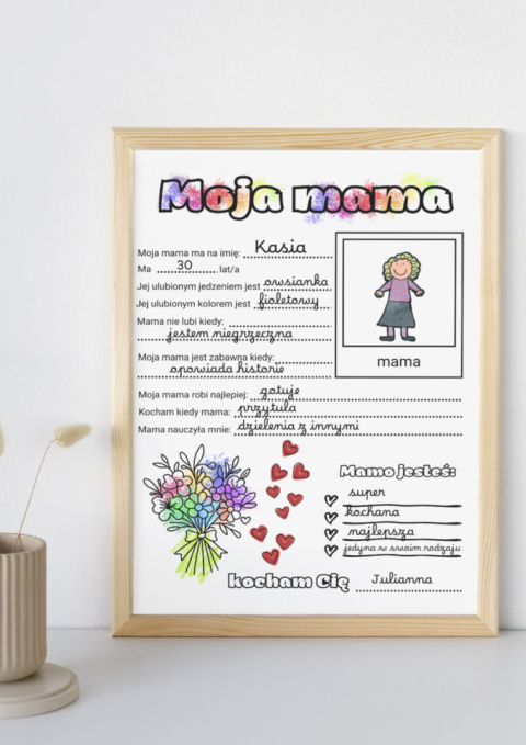 Prezent dla mamy do wydruku dzień matki laurka Prezent dla mamy do wydruku dzień matki laurka
