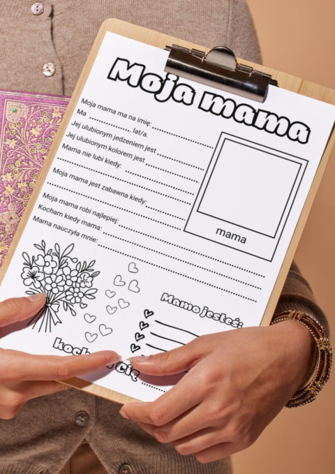 Prezent dla mamy do wydruku dzień matki laurka Prezent dla mamy do wydruku dzień matki laurka